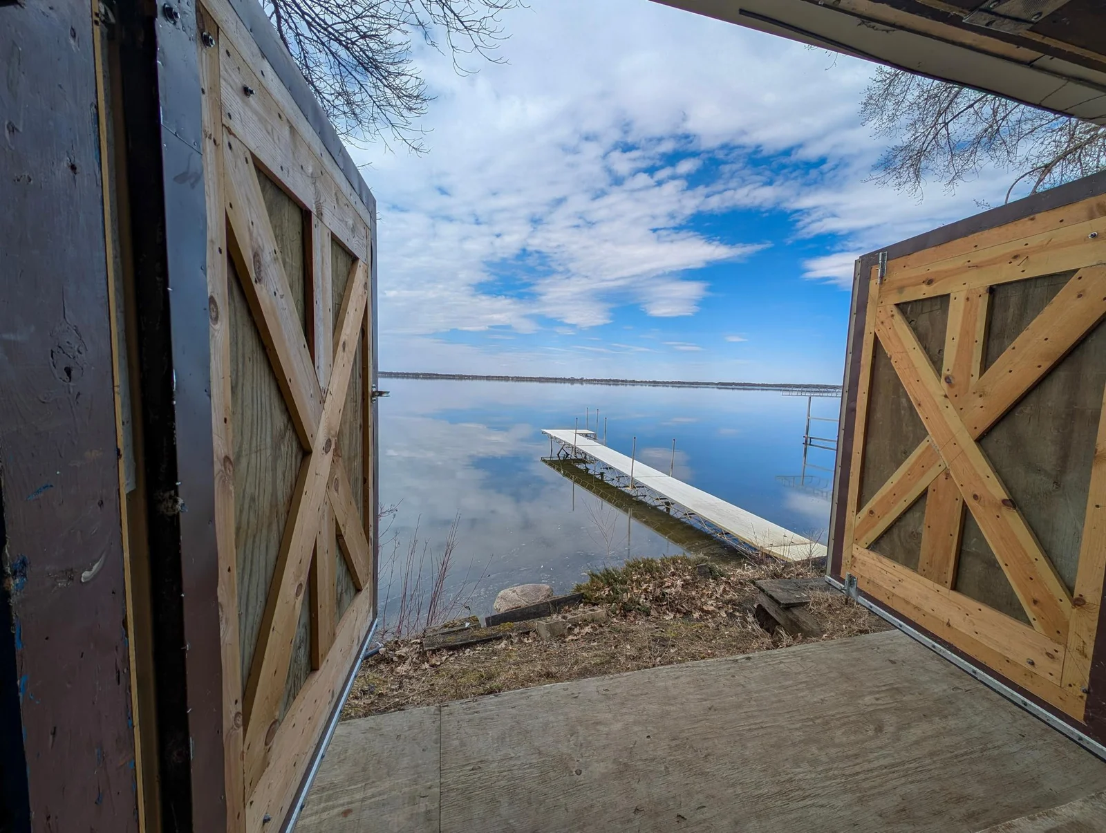 Boat House one Little Pine Lake.