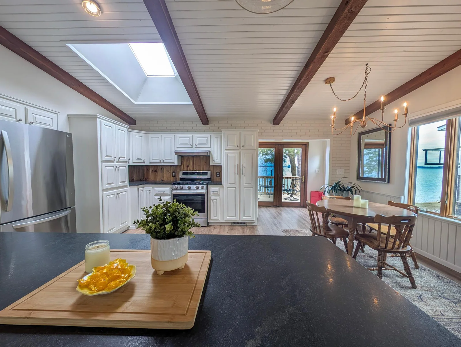 Comfort meets functionality in this main-level living space with room to relax after a day on the lake.