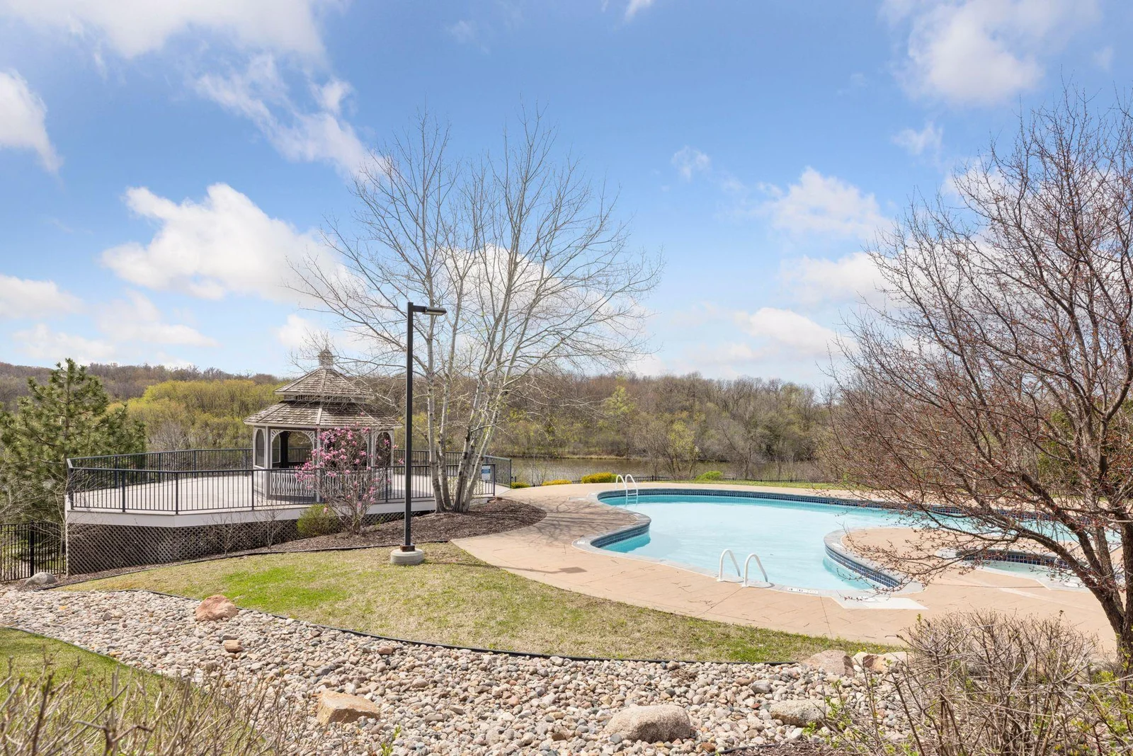 Outdoor pool & screened gazebo