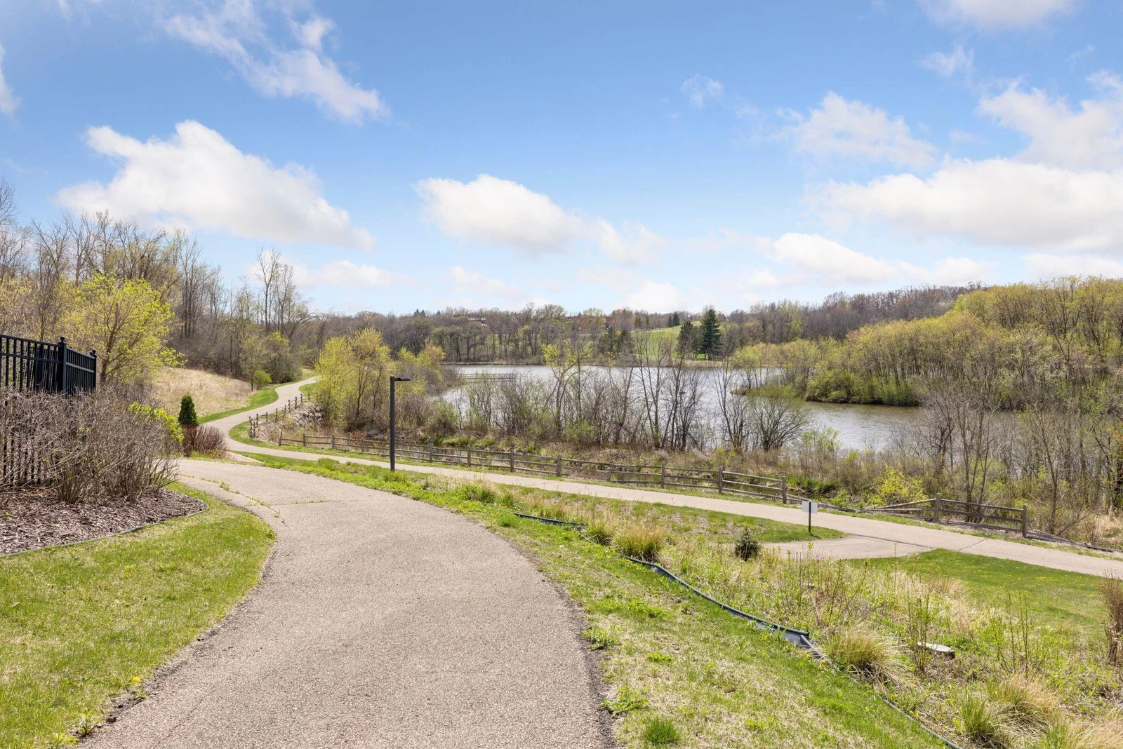 Paths through the beautiful lake area