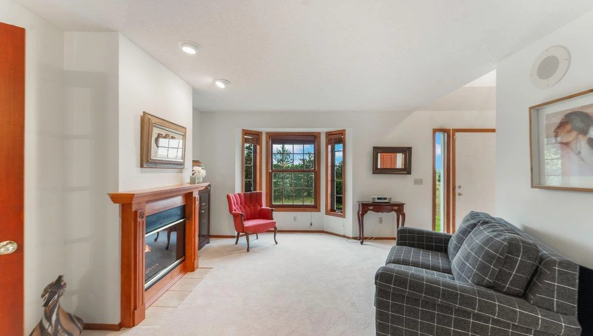 Tons of natural light throughout.