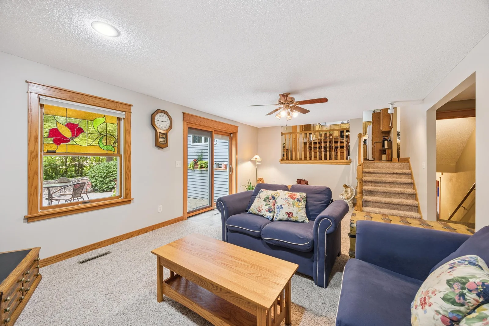 Family Room leads to backyard patio, gardens & ponds