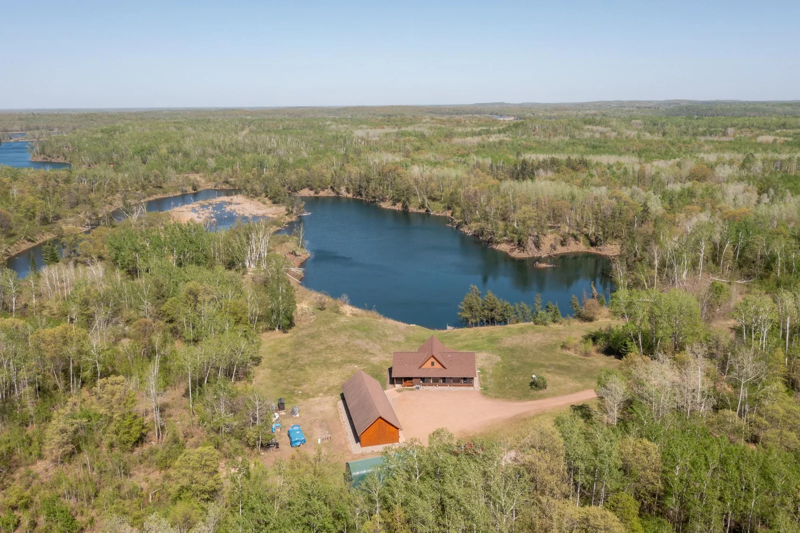 Aerial view of the property from the west.