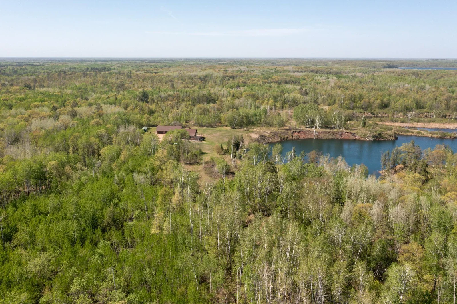 Aerial view of the property from the south.
