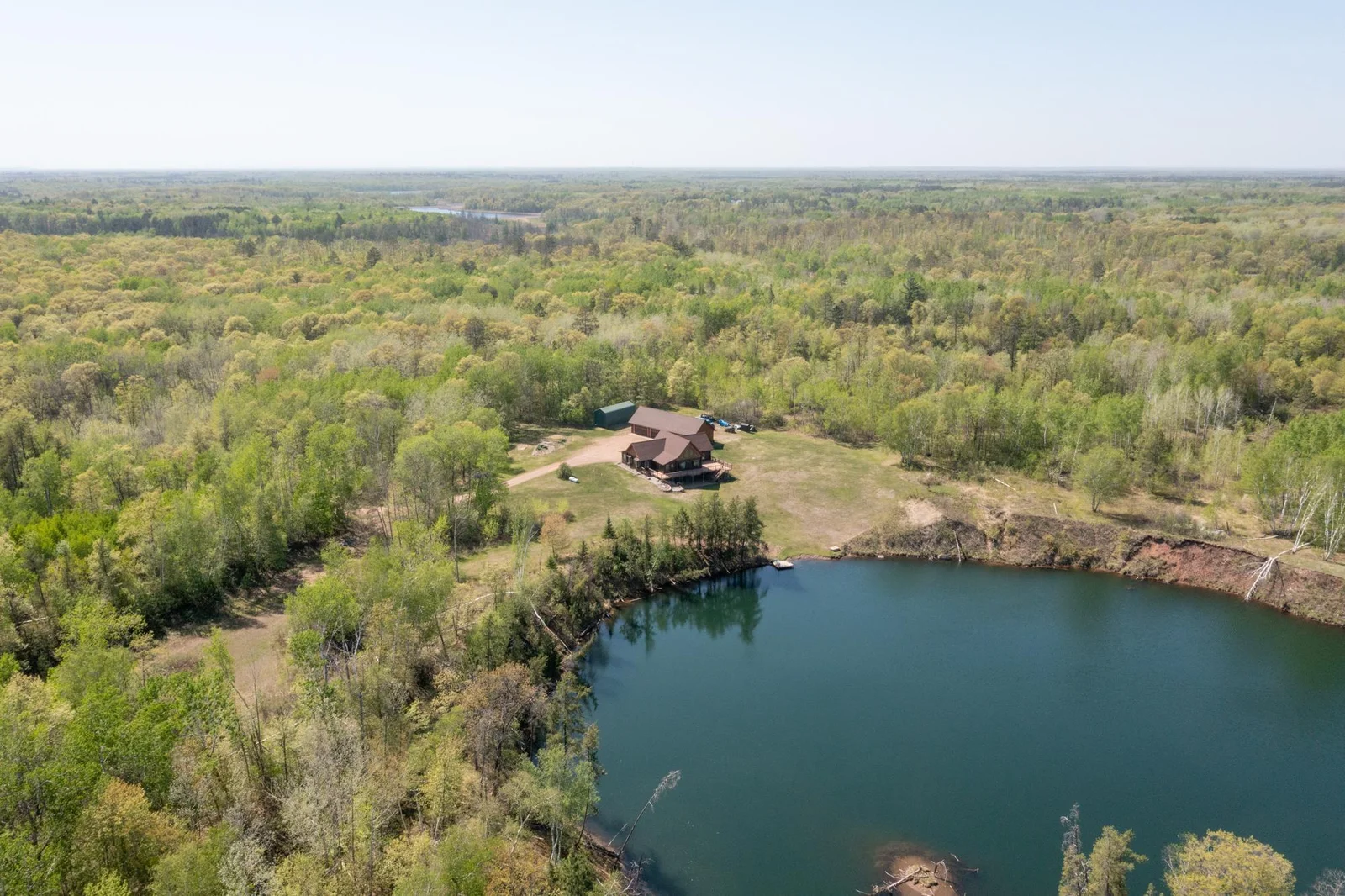 Aerial view of the property from the east.