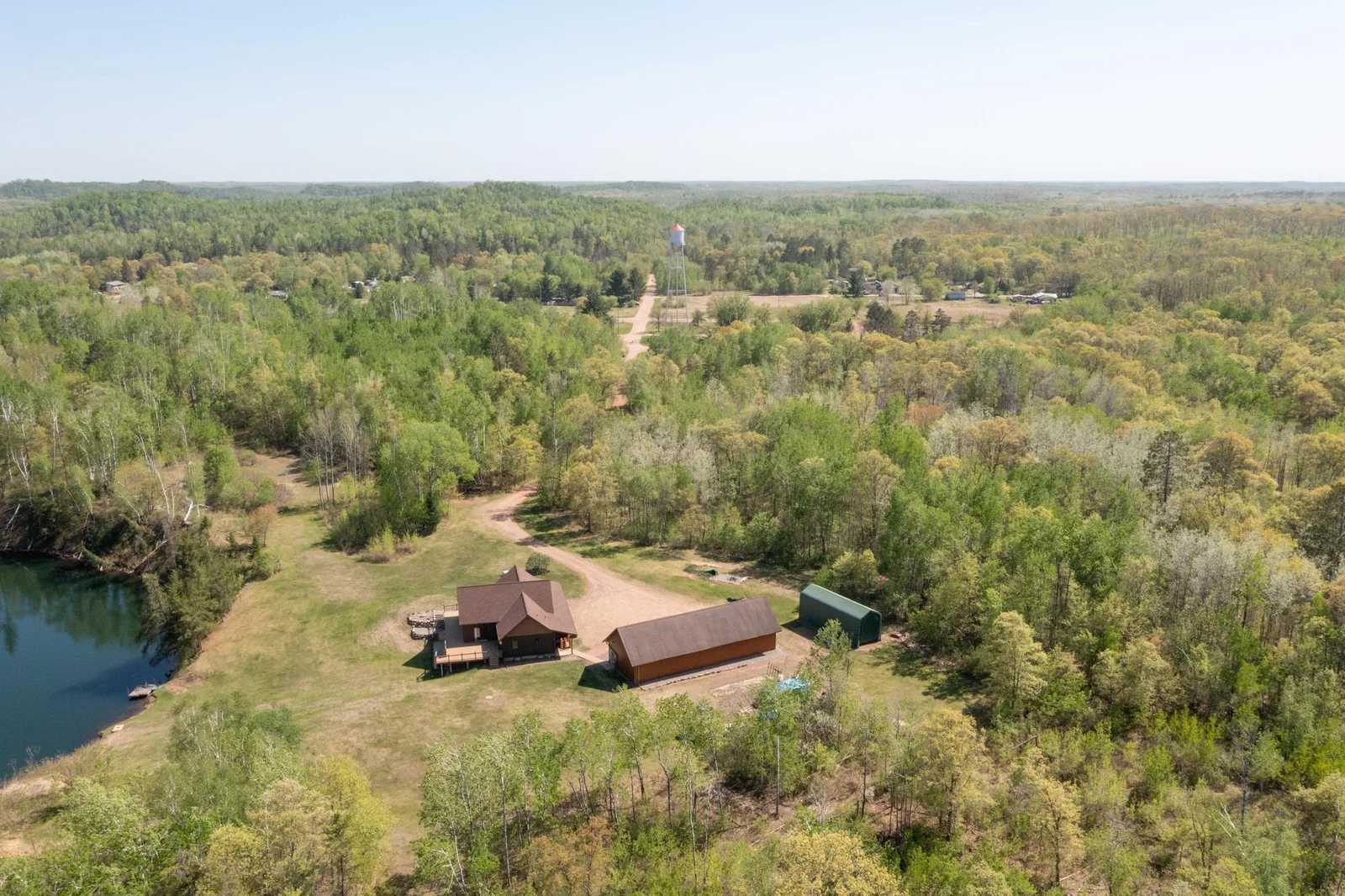 Aerial view of the property from the north.