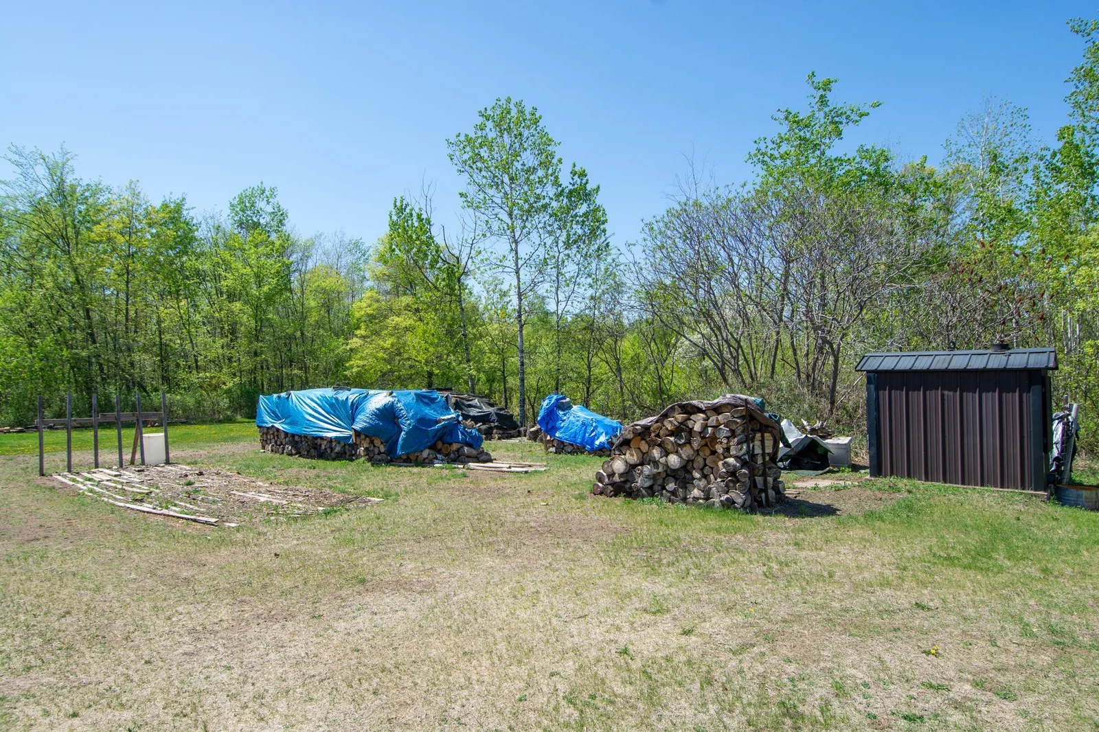 Outdoor wood boiler.