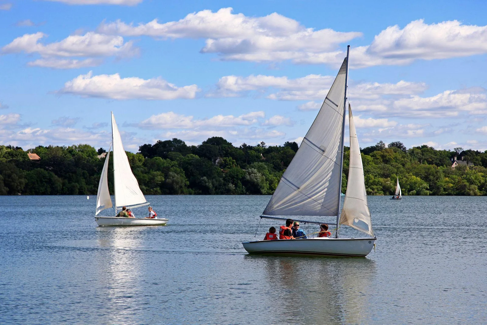 Lake Harriet is a popular lake for day sailing and youth sailing programs.  Buoys are available to rent subject to availability.
