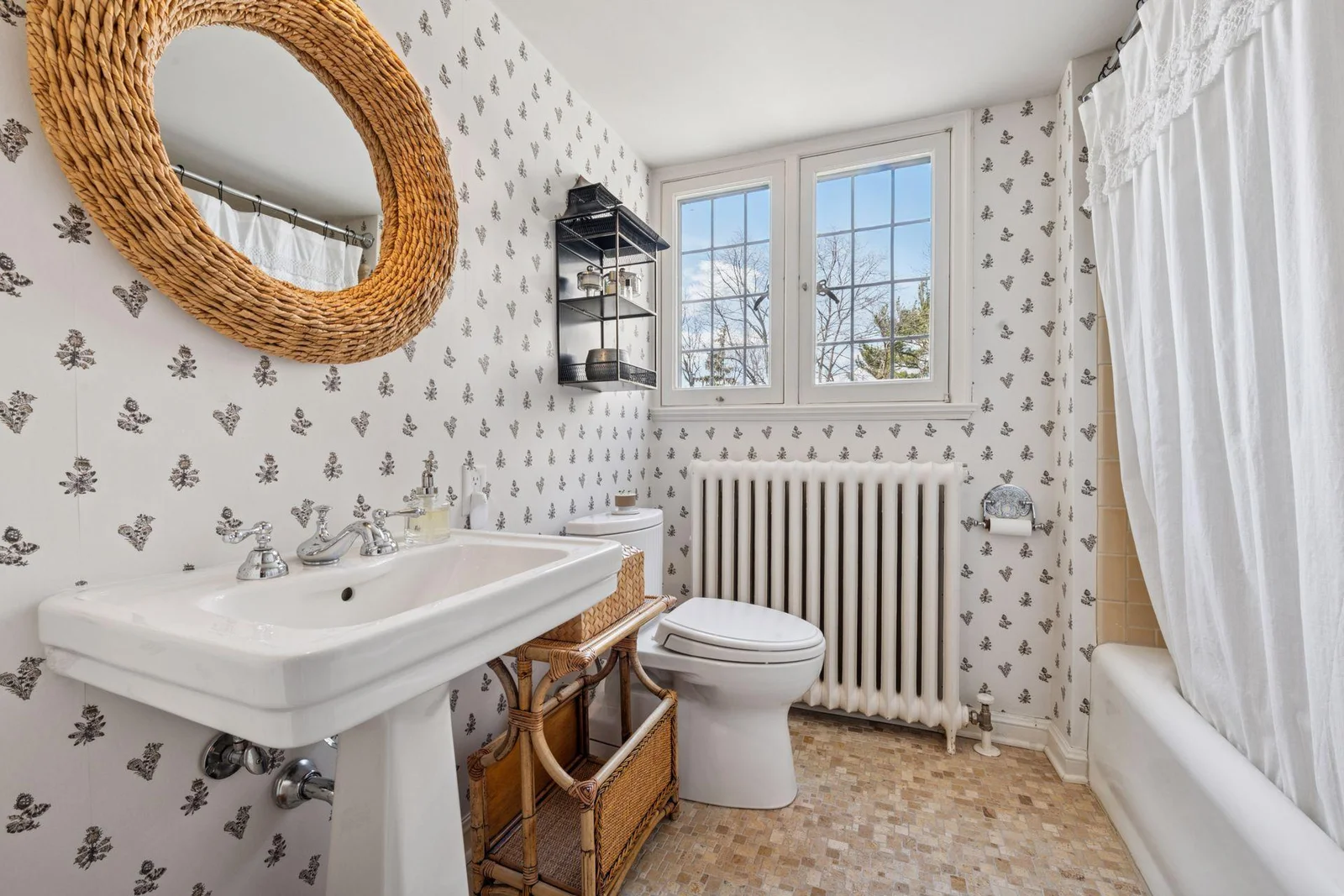 A full hall bath serves the fourth and fifth bedrooms.  A nearby back staircase leads to the kitchen.  Wonderful option for a guest winge, nanny or teen suite.
