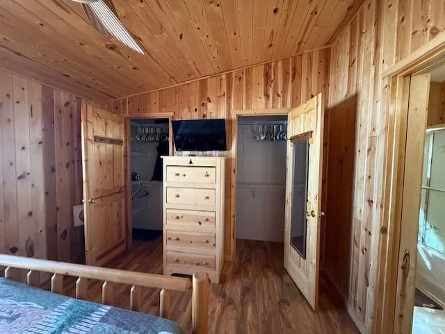 Dual closets in the primary bedroom