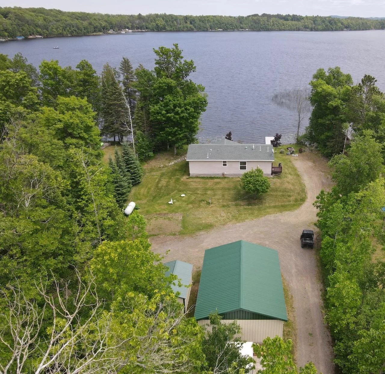 Home and nice size detached garage