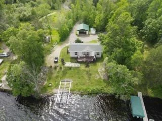 Aerial view.  Dock is included (Boat lift has been sold)