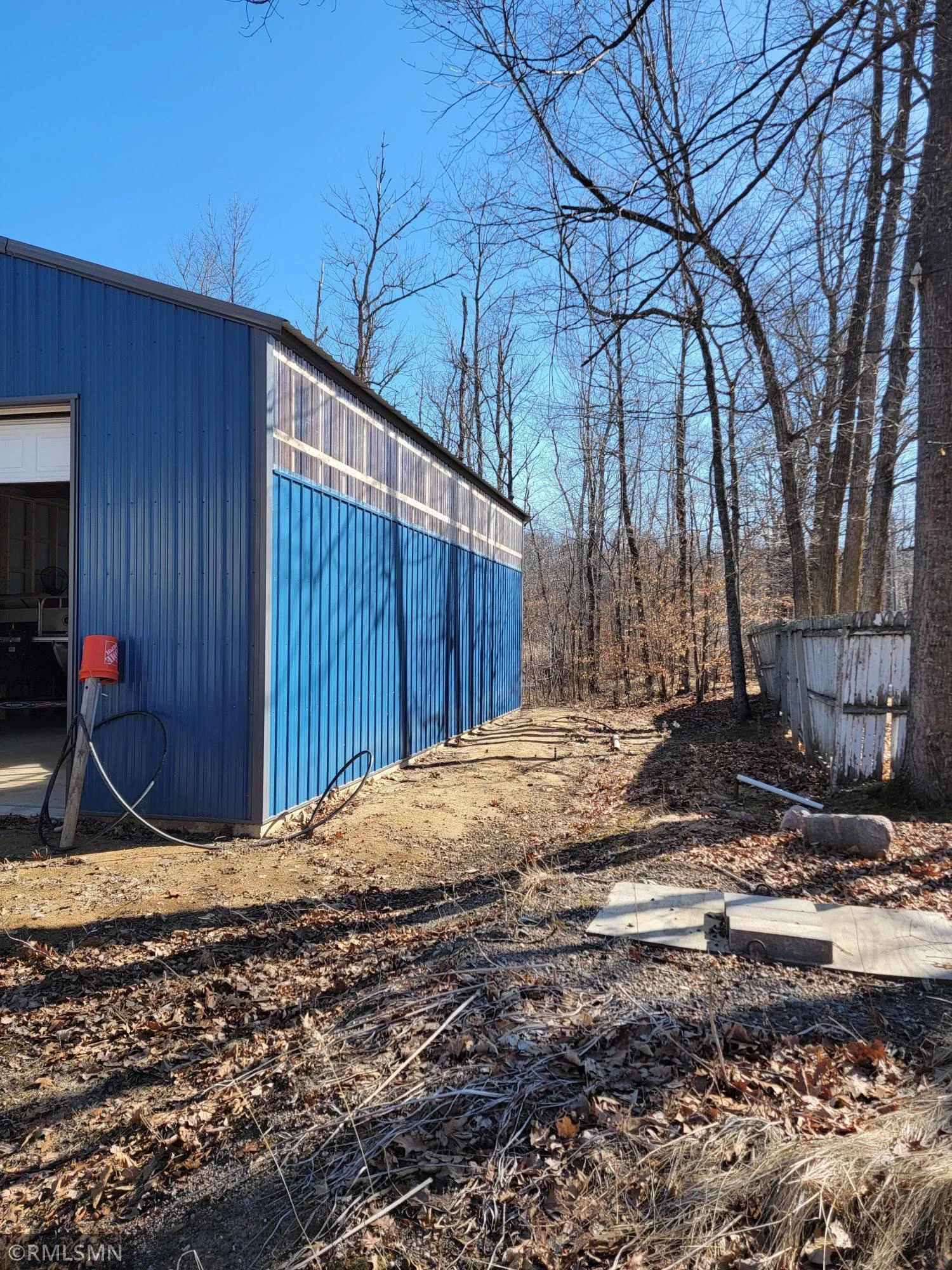Full length awning window on one side ofpole barn