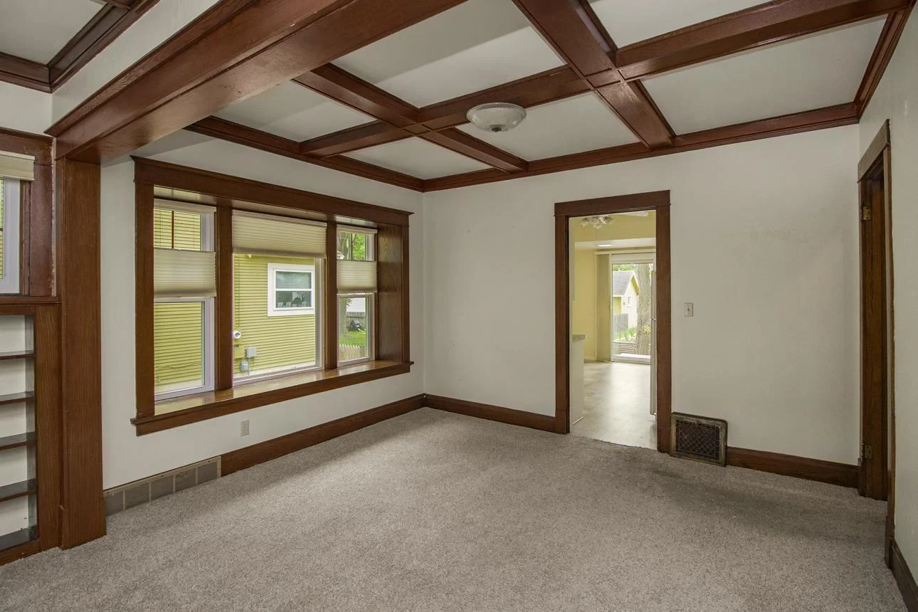 Dining Room with Natural Wood Work