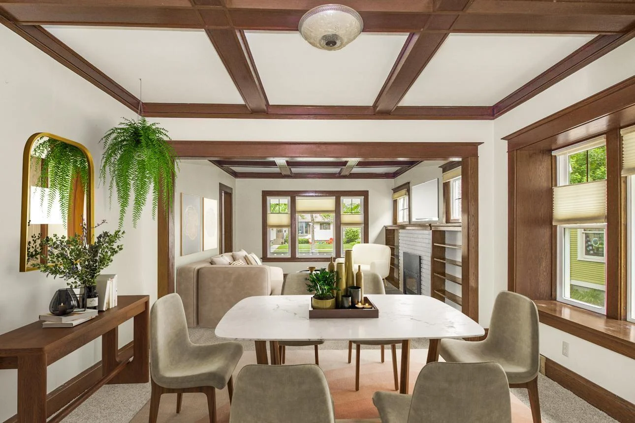 Virtural Staged Living / Dining Room