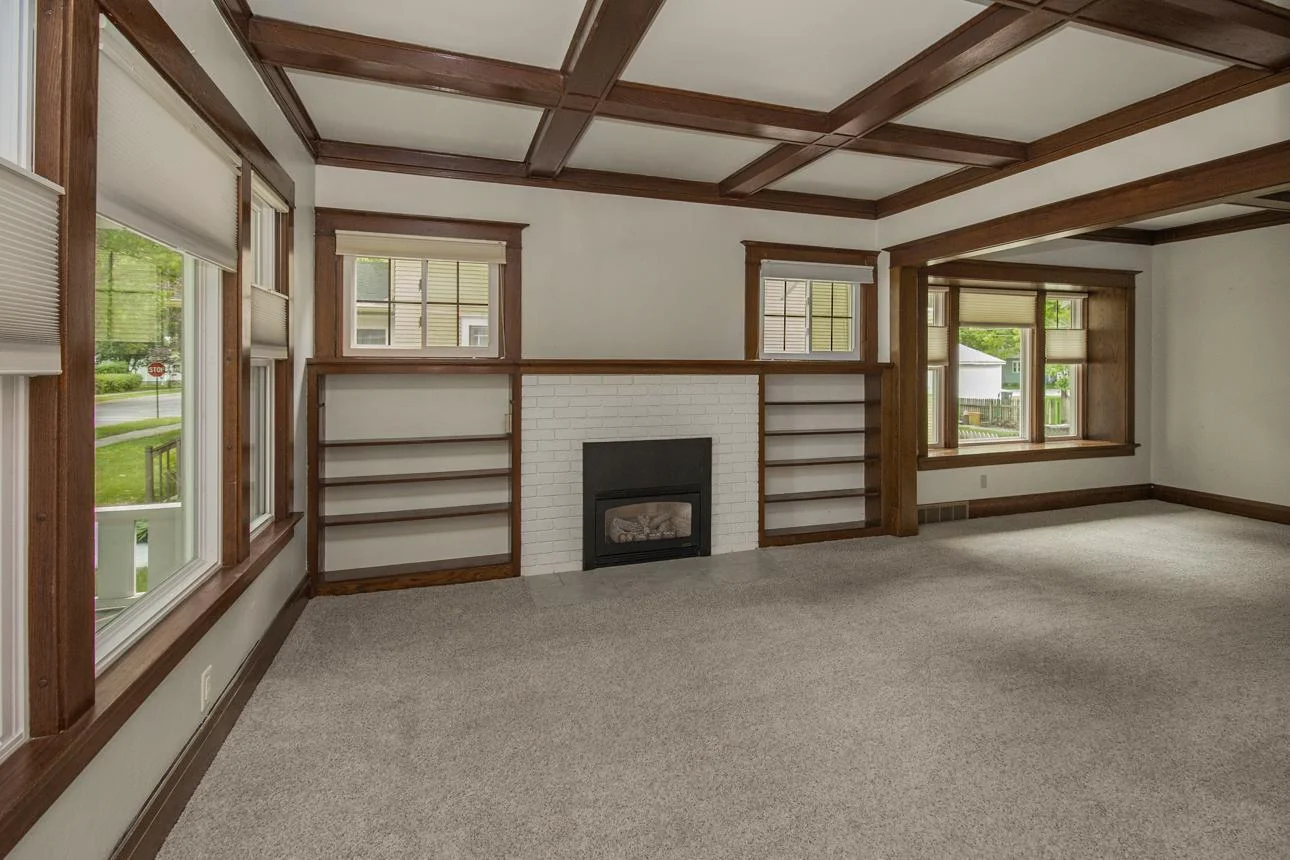 Living Room with Gas Fireplace Insert