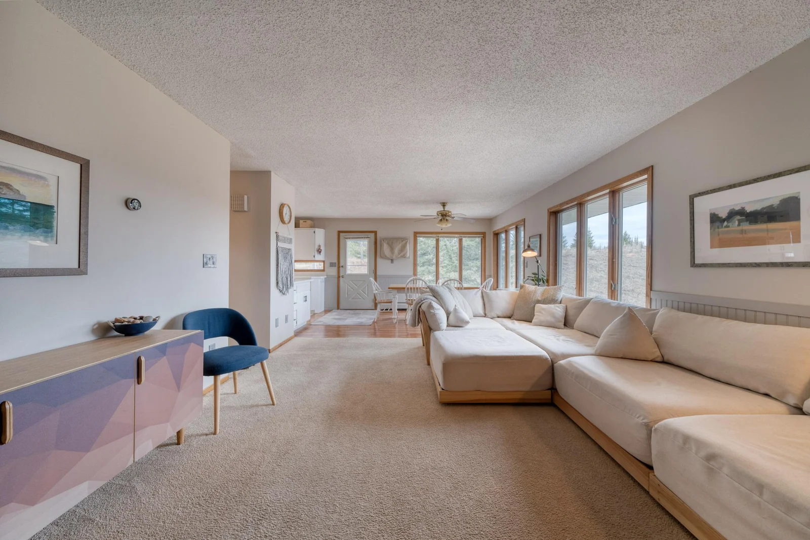 Kitchen/Dining/Living area