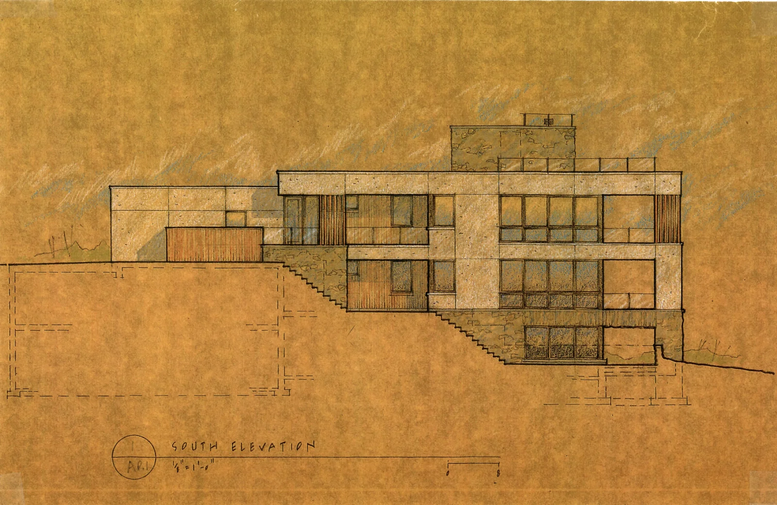 Rendering of preliminary approved modern Triplex