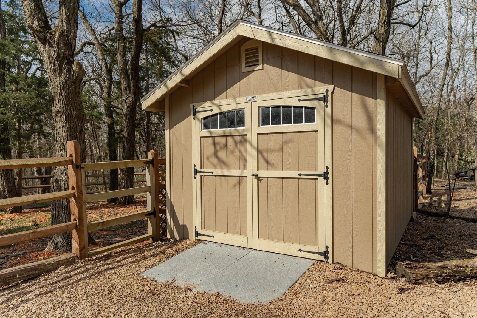 Storage shed.