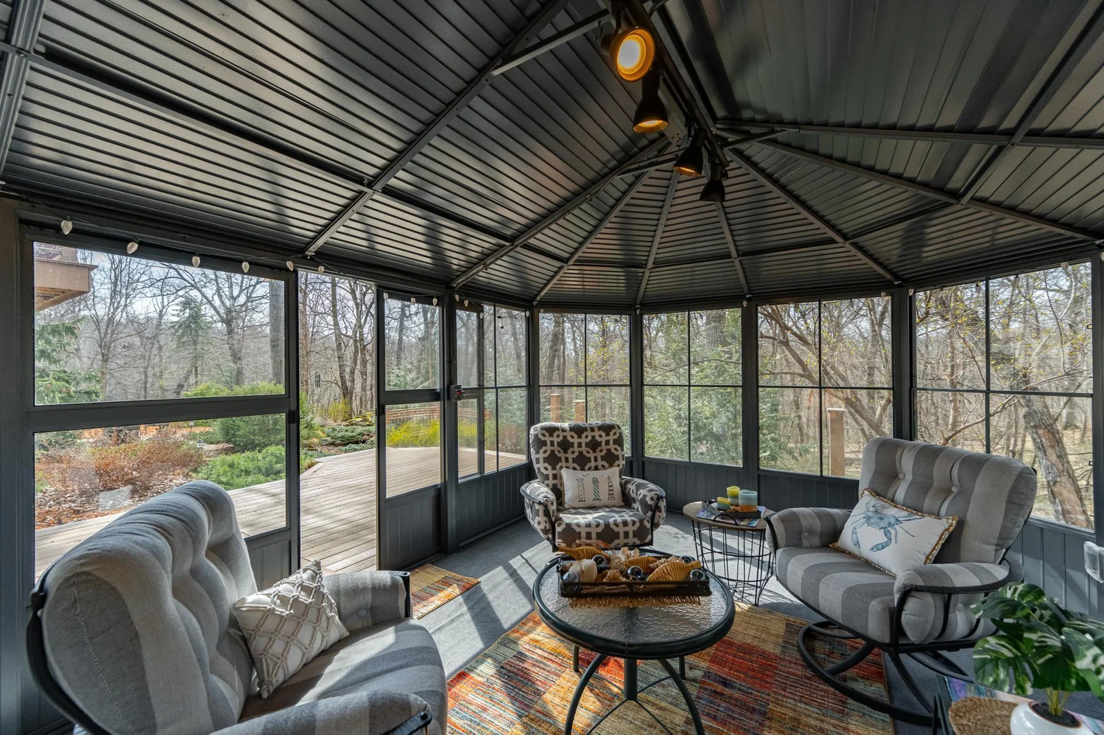 Gazebo Interior - great for enjoying summer evenings!