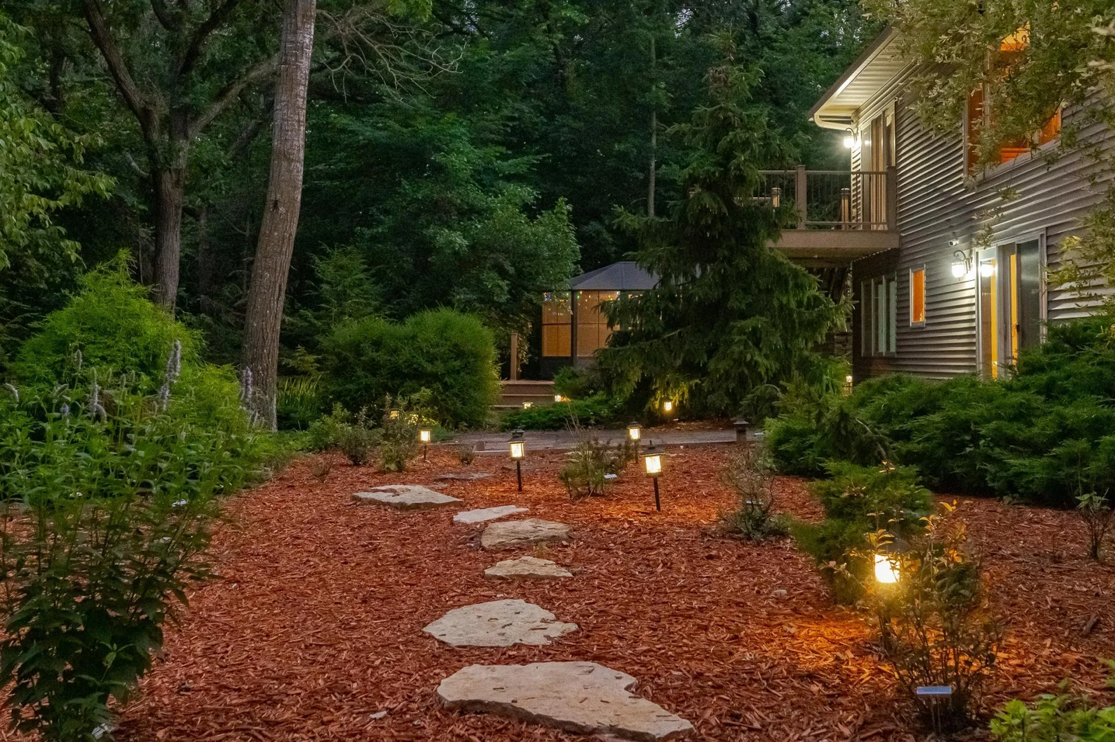 Pathway across backyard