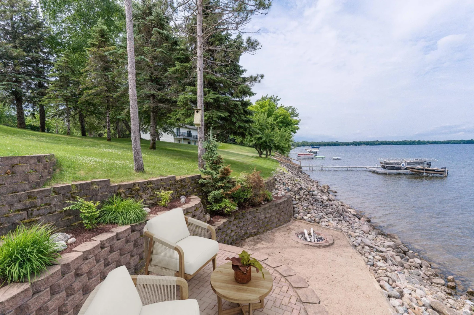 Lakeside seating *Digitally staged