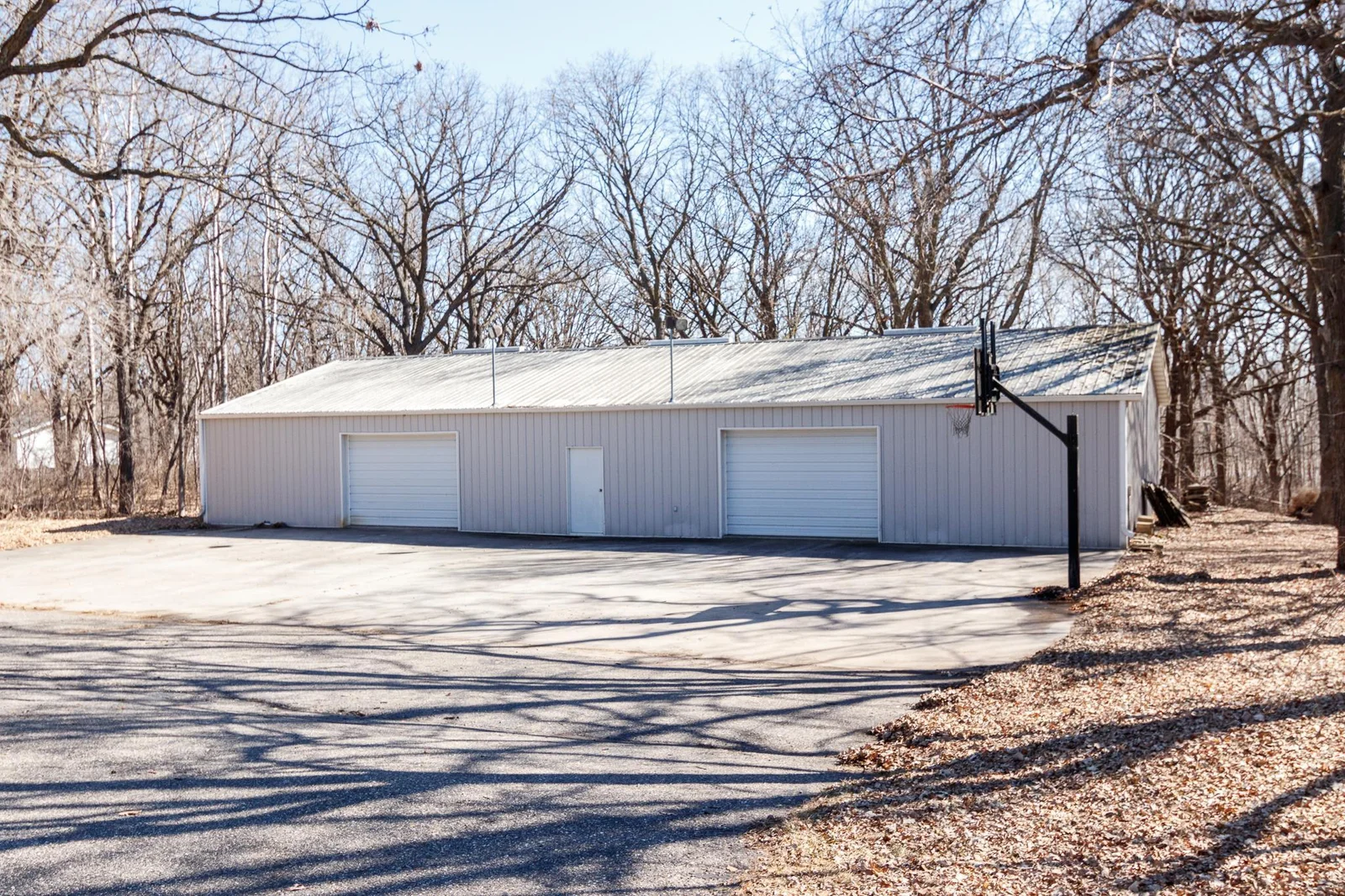 Storage shed on back lot