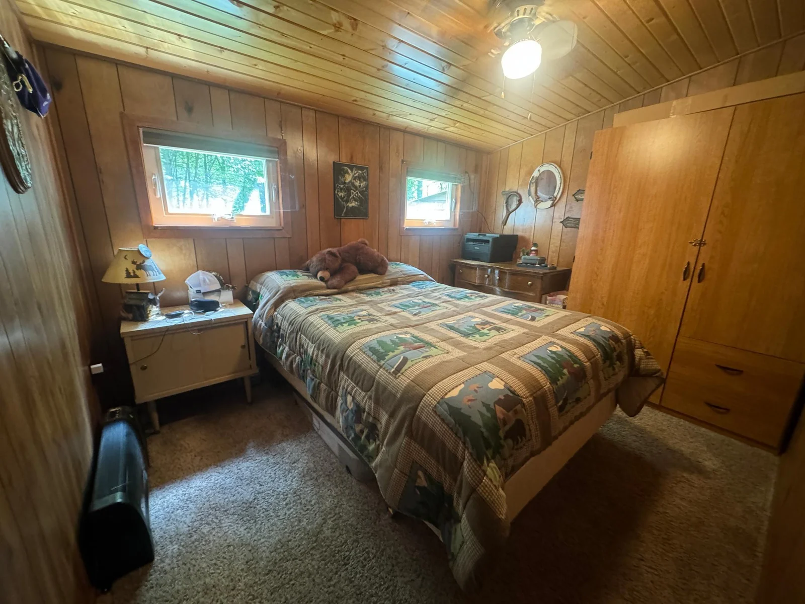 Bedroom 1 with storage cabinet