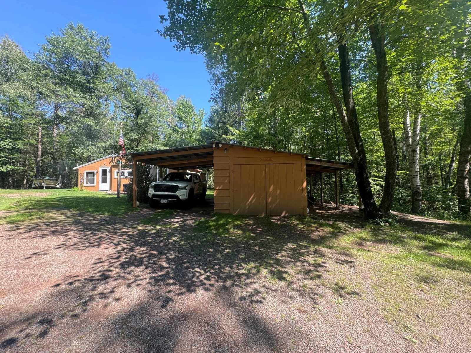 Garage with Carport and Lean-To