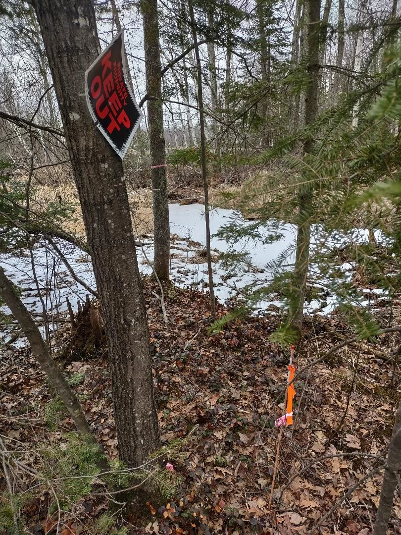 SE corner marker by gate
