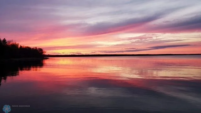 Lake view at sunset