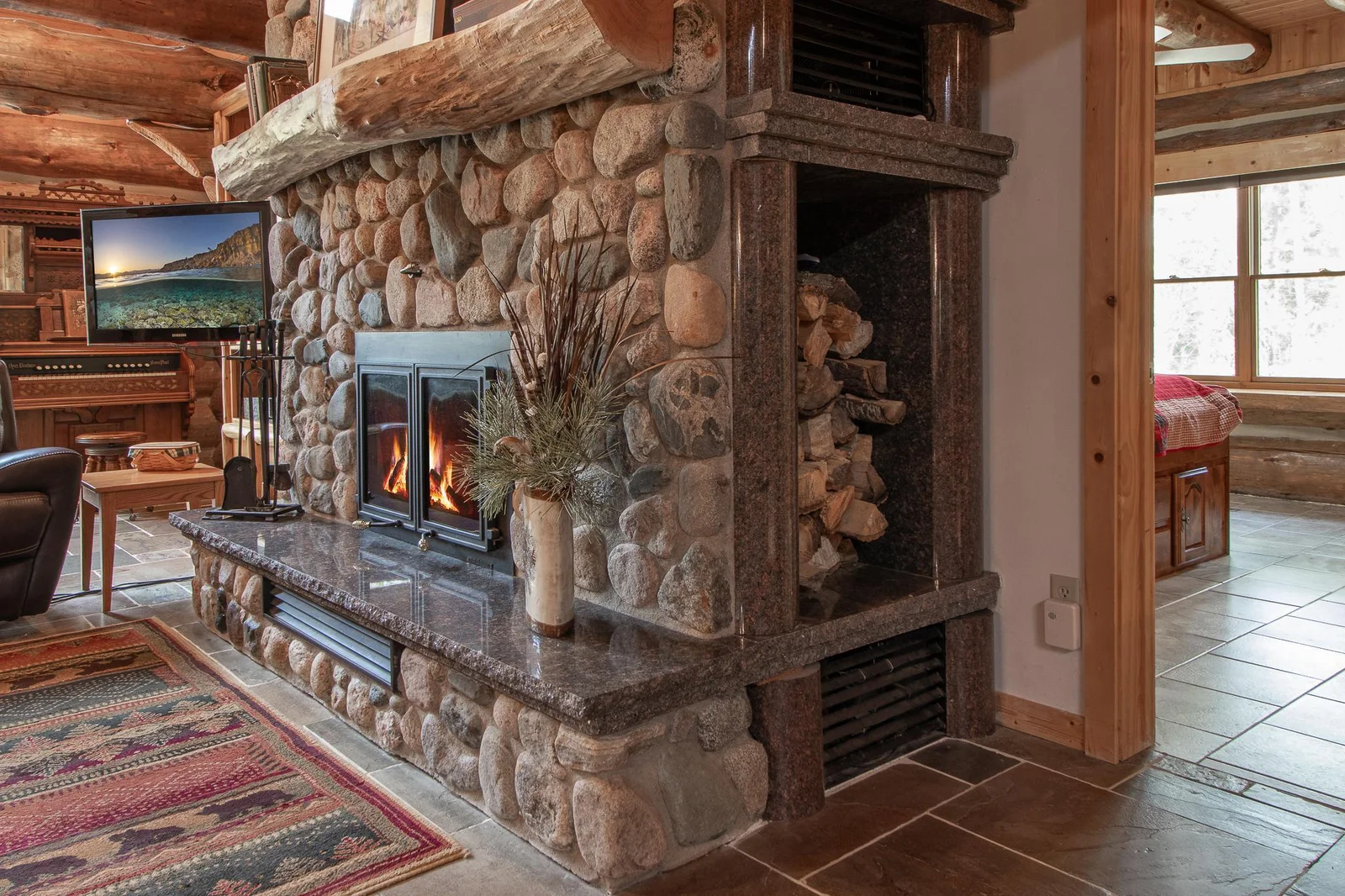 Granite hearth