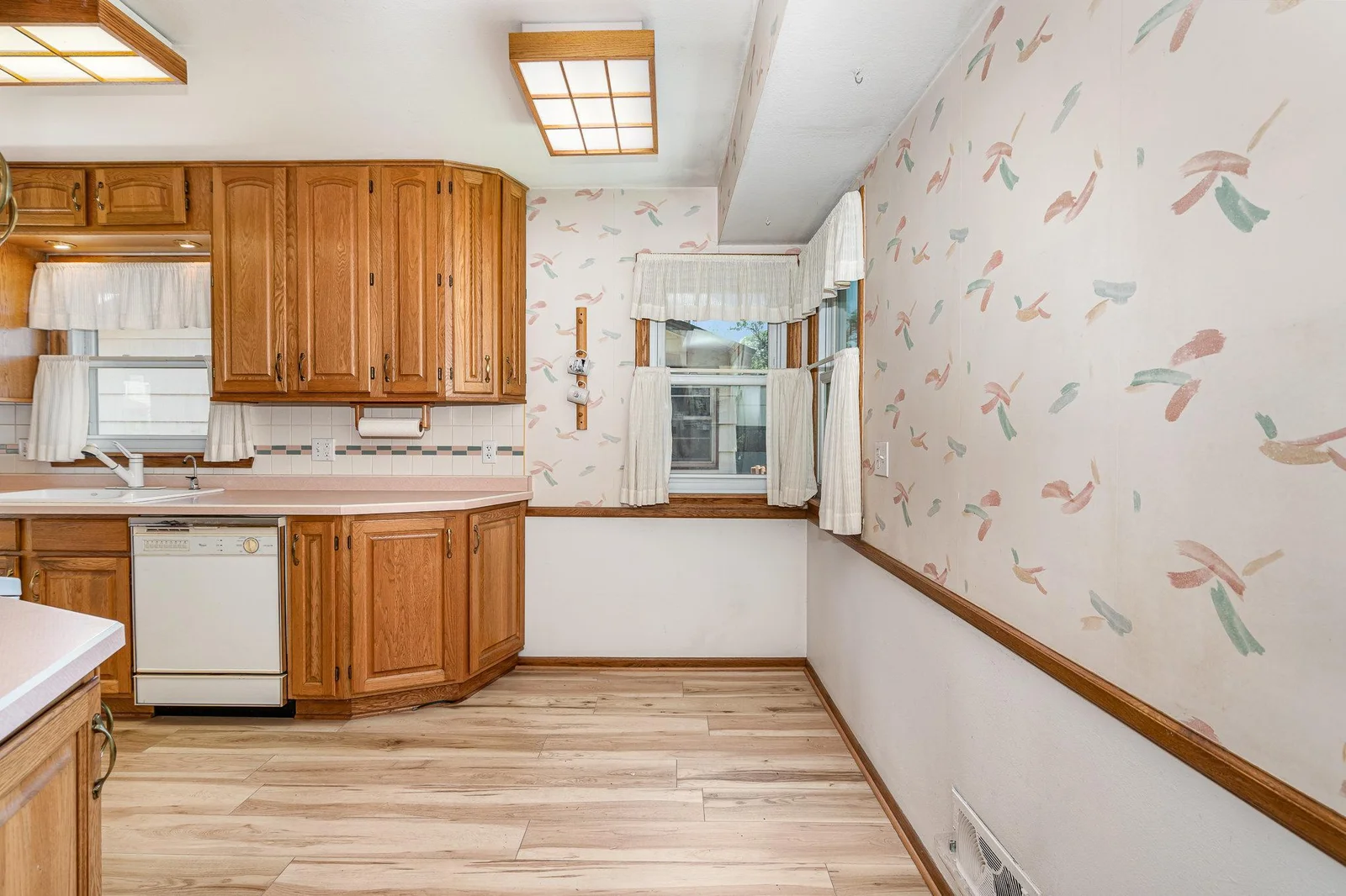 Eat in kitchen with corner windows