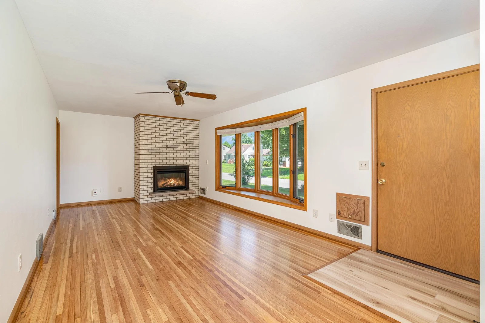 Elegant hardwood floors newly re-finished