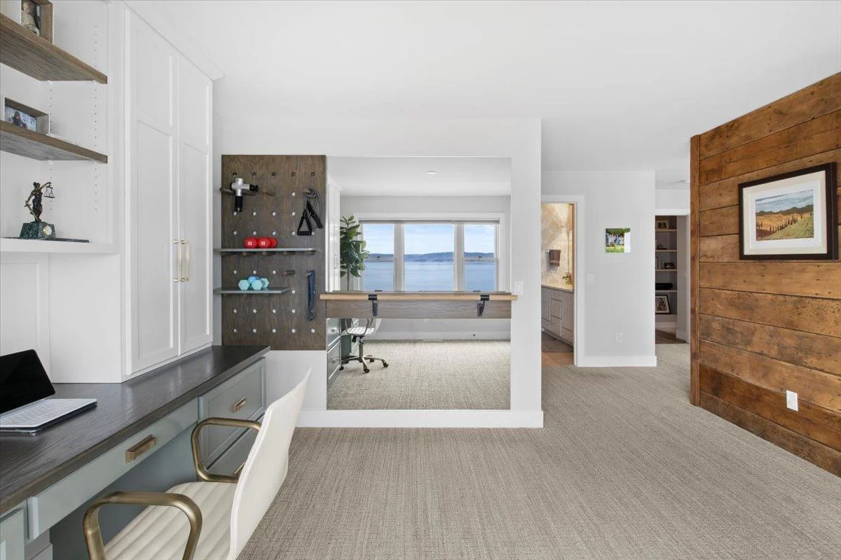 Primary Bedroom w/ Private Office & Workout Area