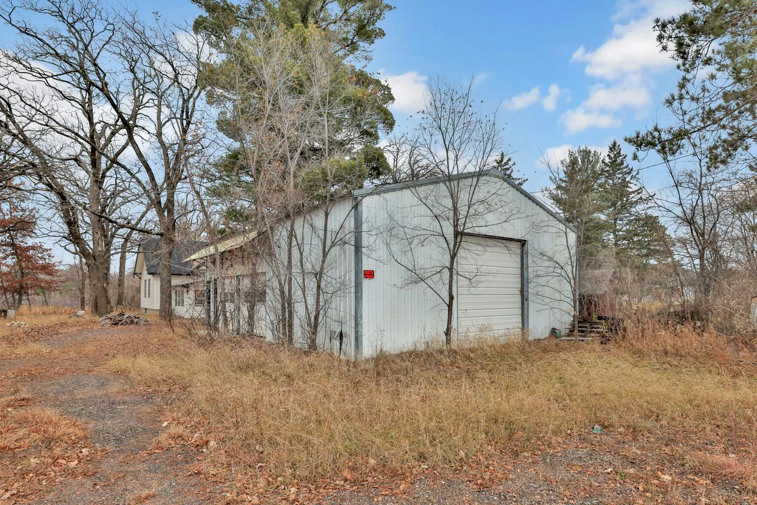 South end of pole barn.