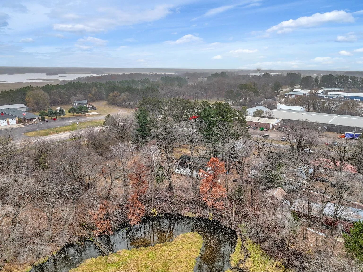 House in center of the photo.  Picture facing Southeasterly
