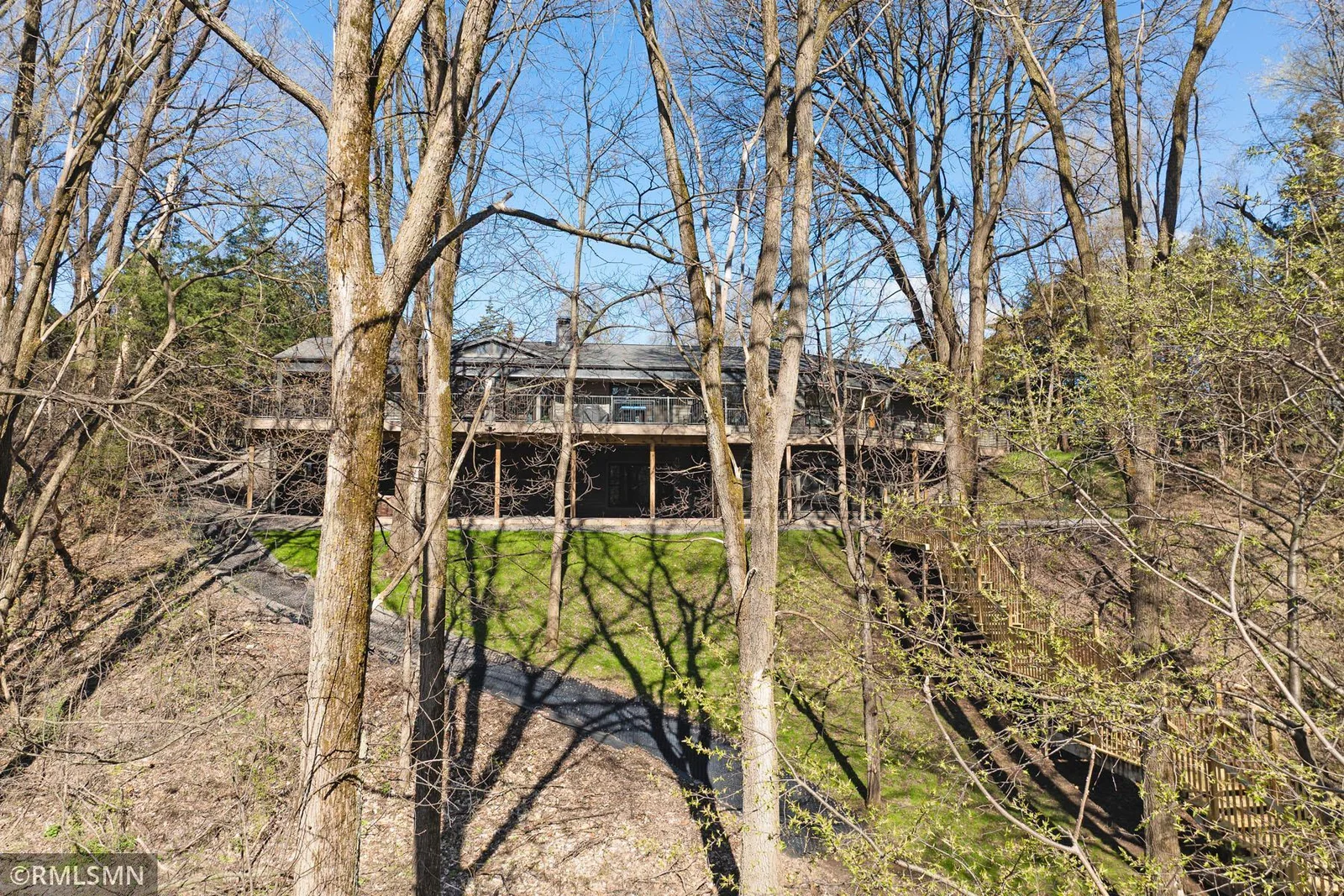 View of the back of the home from the lower lot