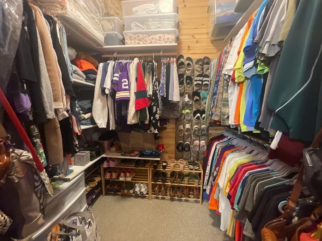 Walk-in closet.
