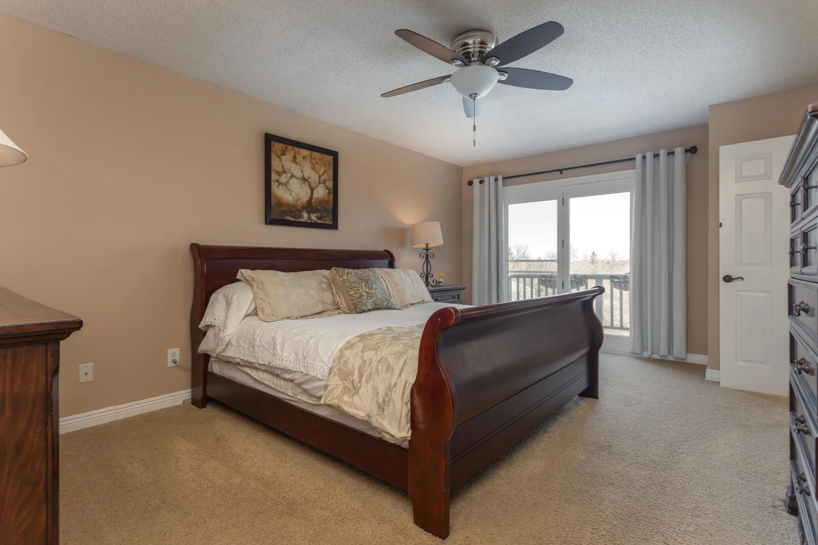 Primary bedroom and balcony