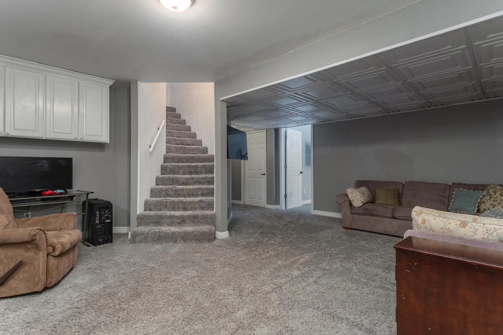 Basement family room area