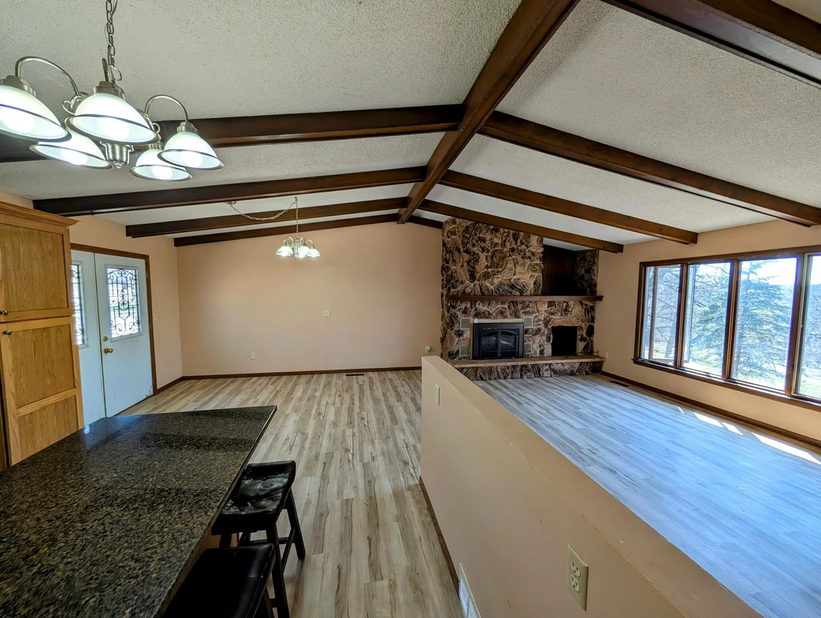 Wood fireplace