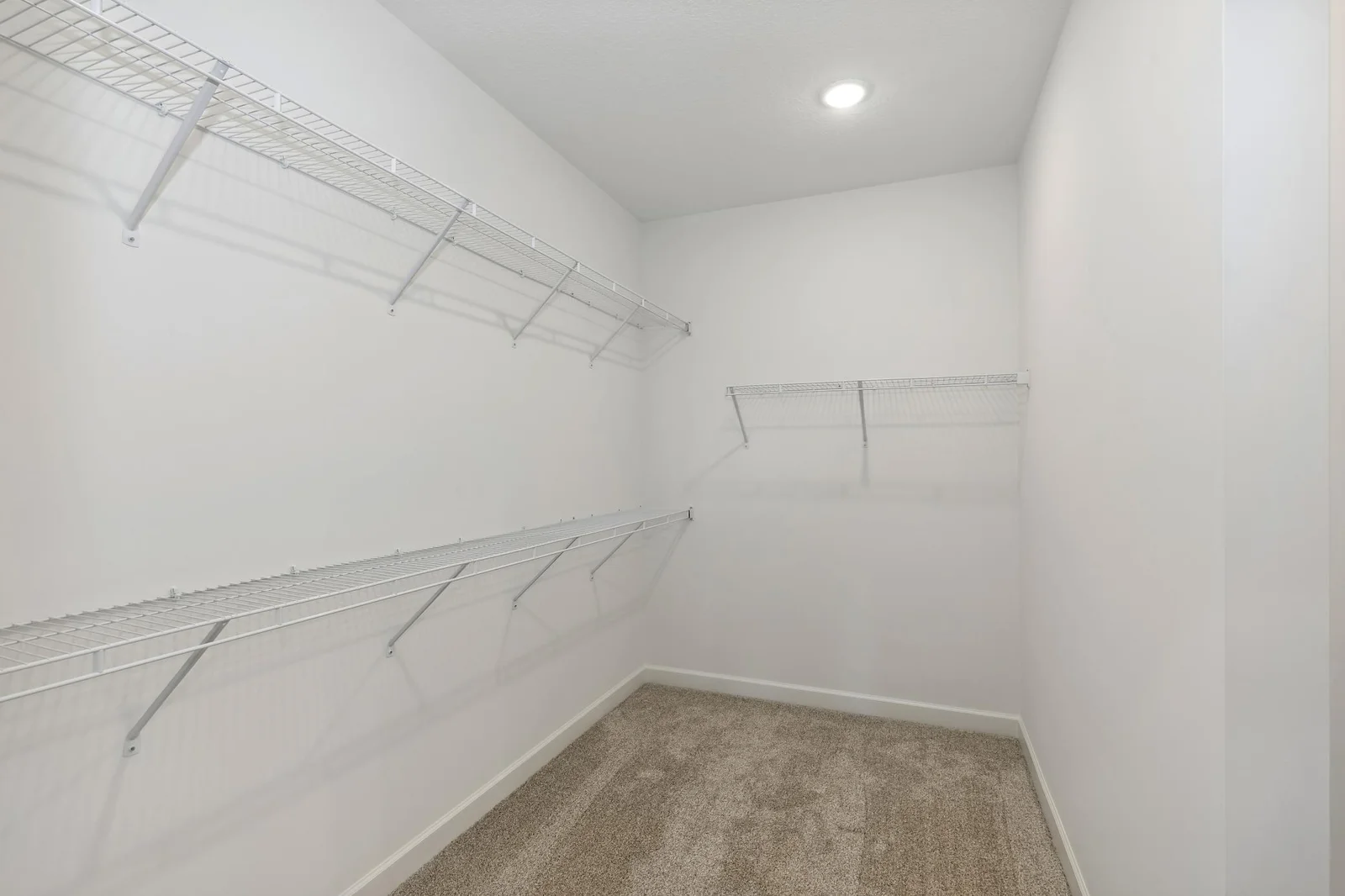 Spacious master bedroom walk in closet