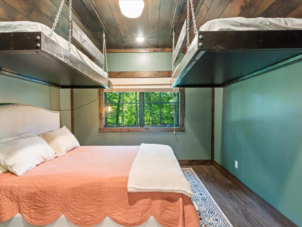Spacious bedroom with walk in closet.