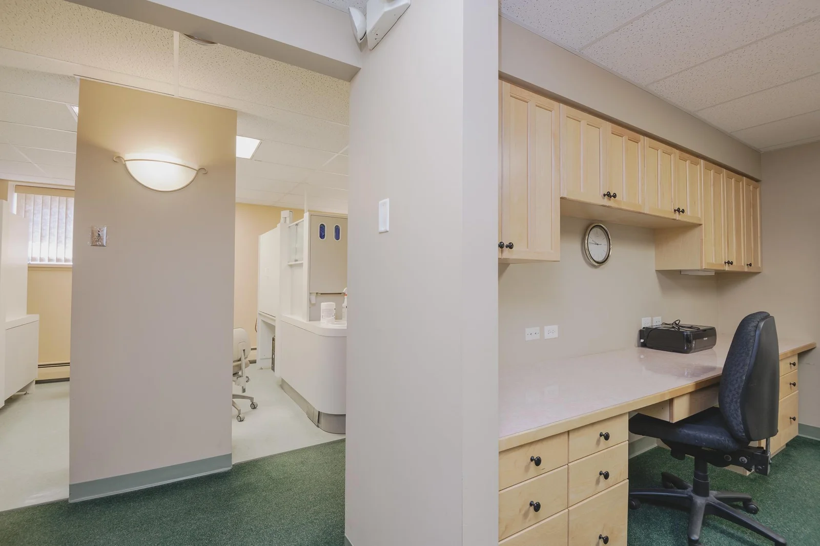 Previous home to a dental practice, this is an ideal space for med spa, salon, dental or orthodontic office
