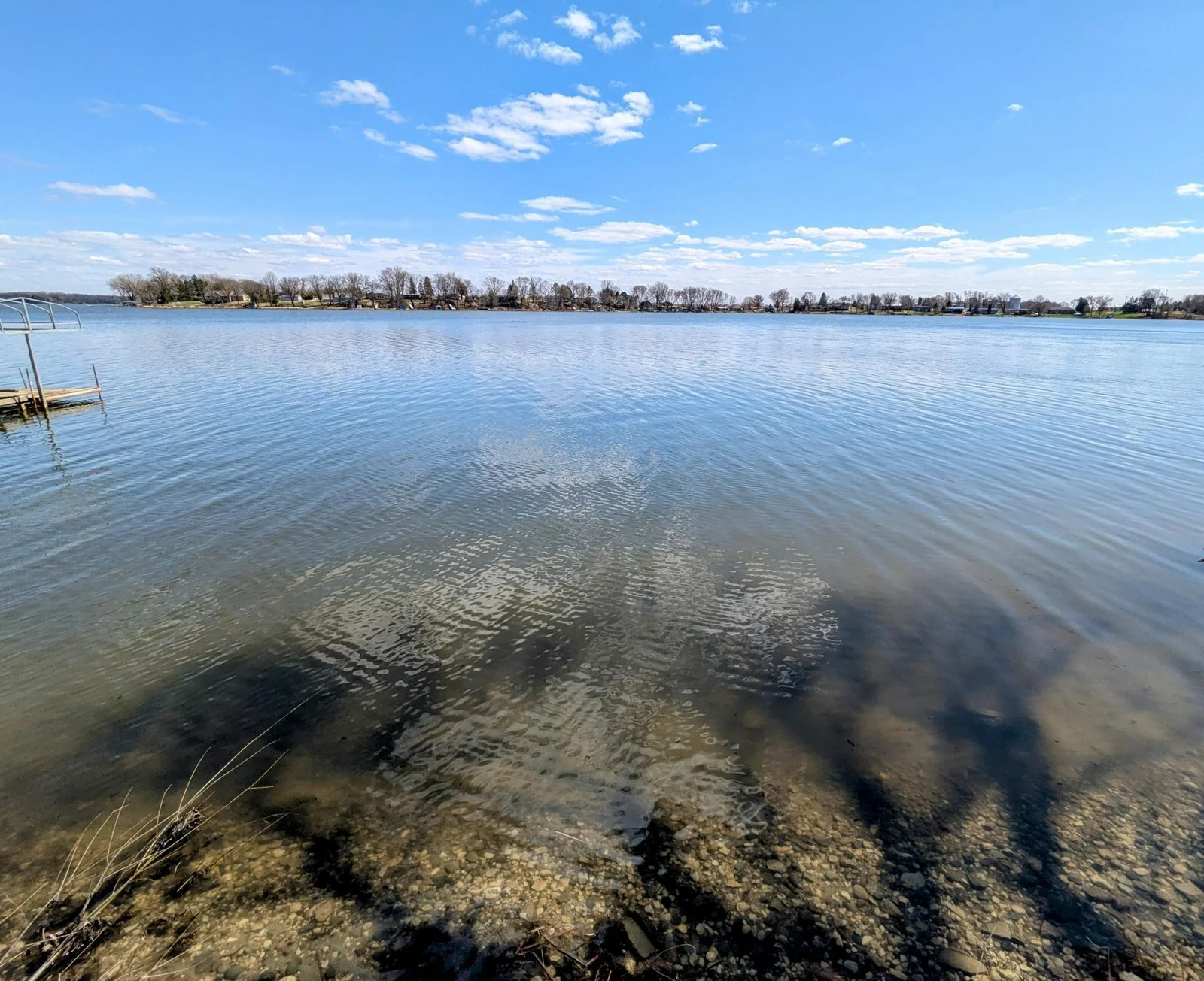 View across lake