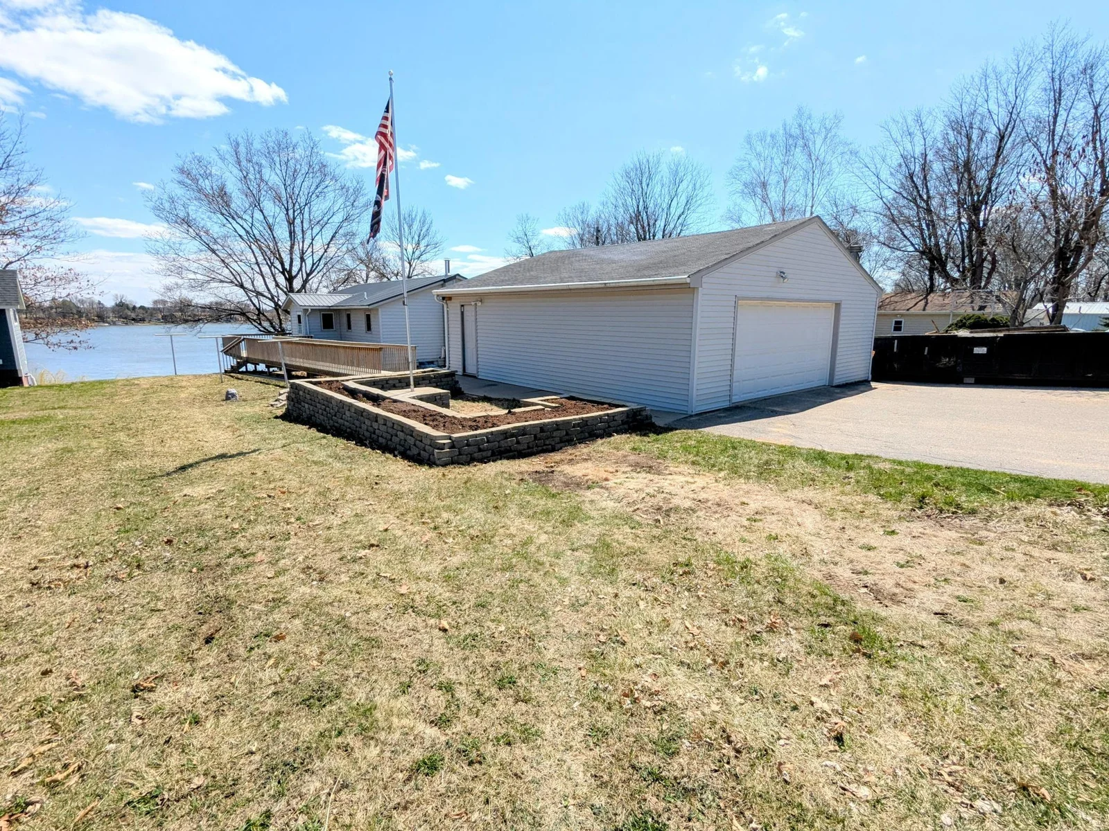 Side Yard - garage and raised garden
