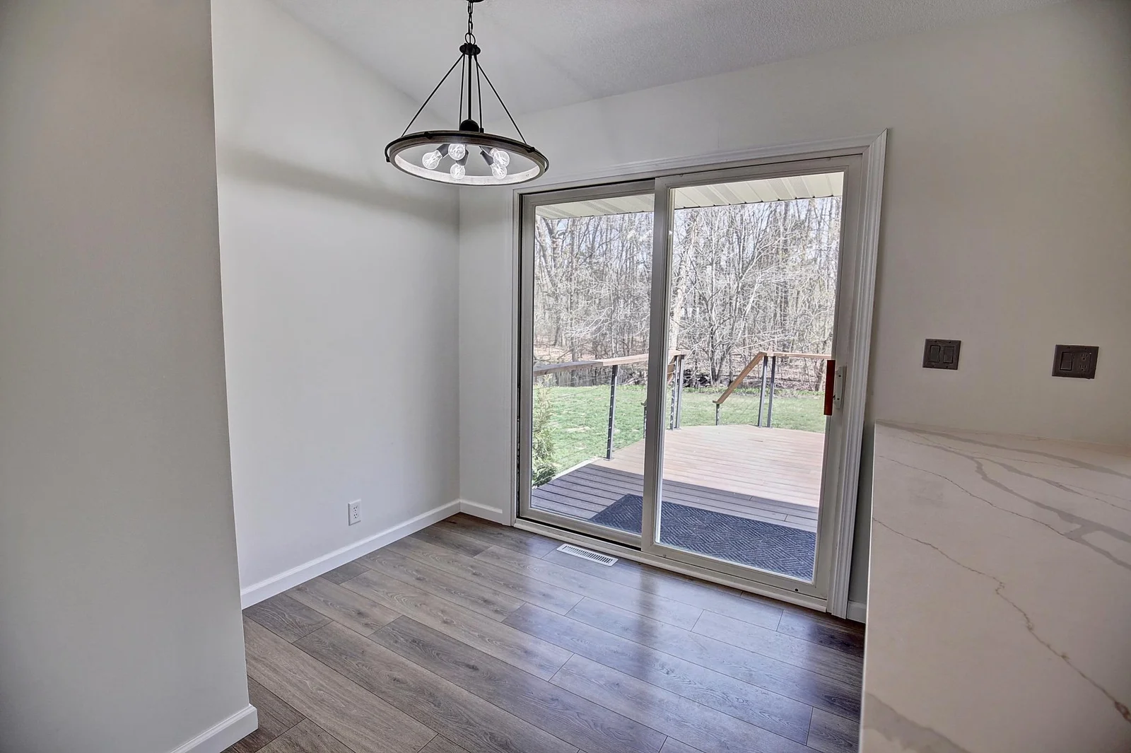 2nd dining area with a walk out to the deck.