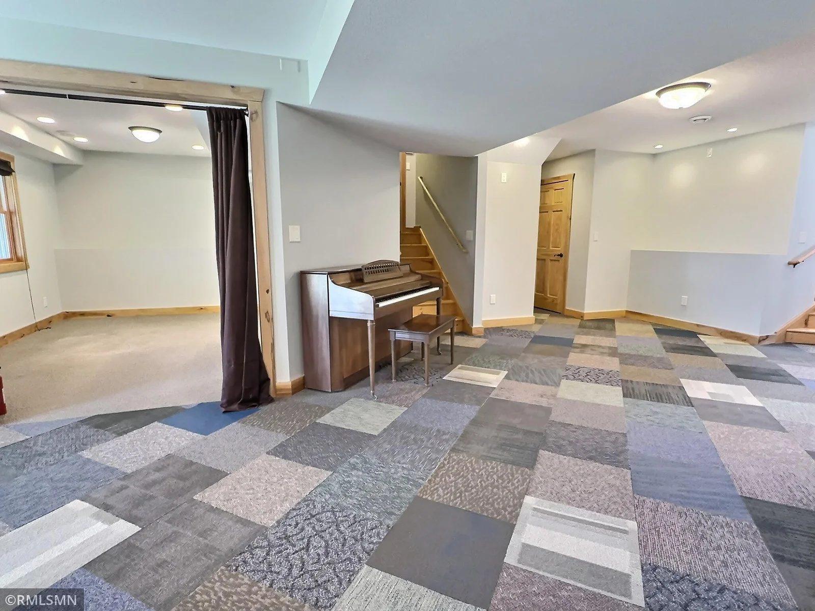 Lower-level family room.