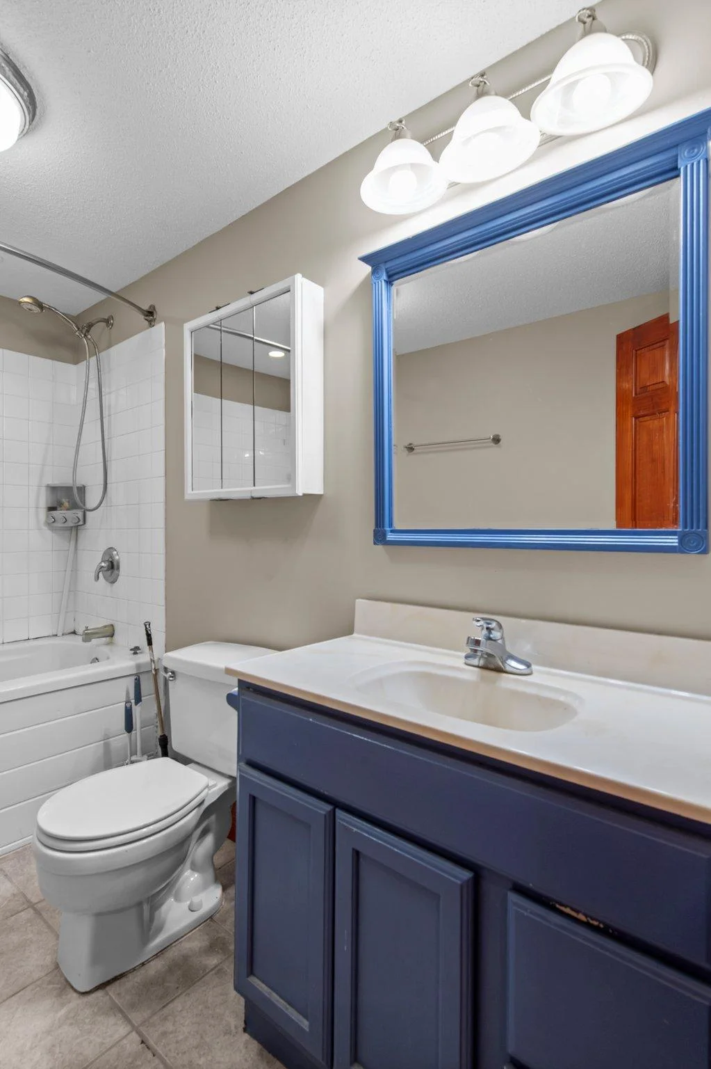 The main level includes a full bathroom.